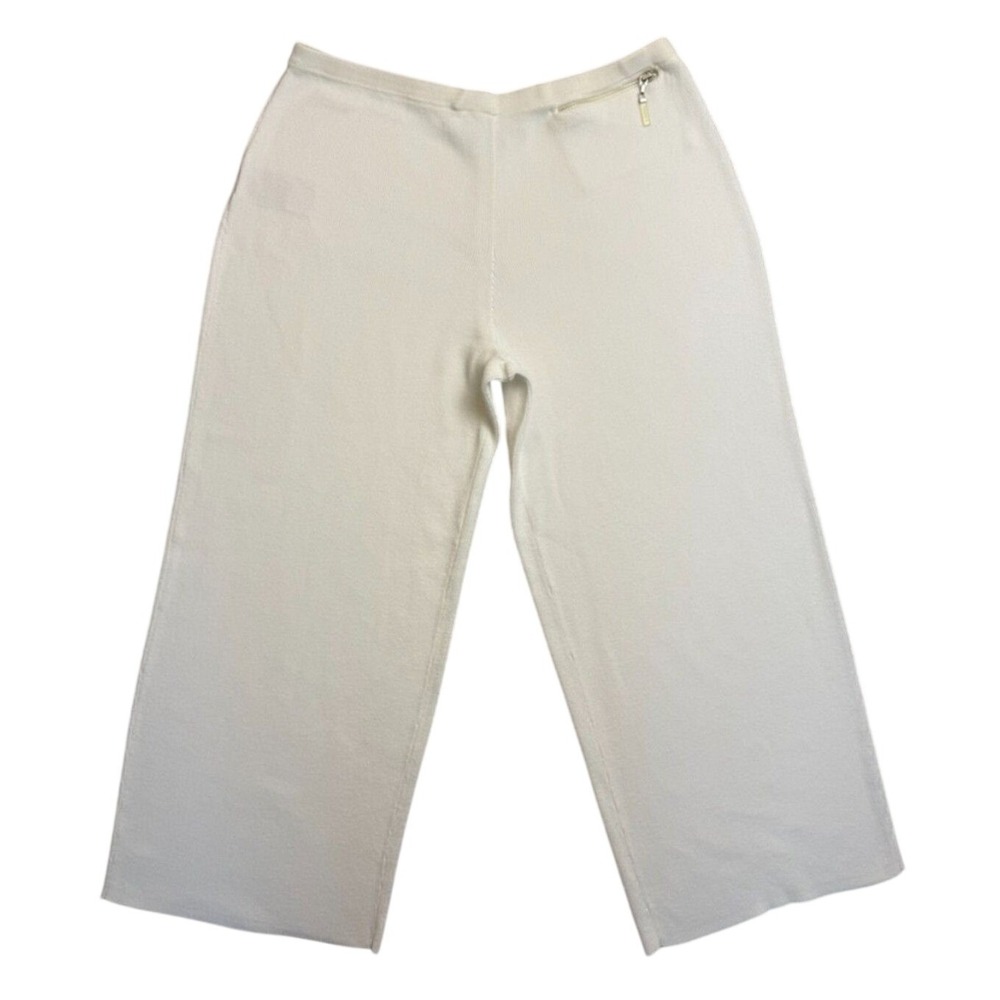 Vtg Tommy Hilfiger Y2K White Cotton Knit Sweater Pants M